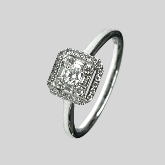 Anillo de Compromiso 18K y Br.23ct HE52827QWD8WP