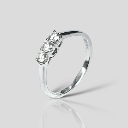 Churumbela Oro Blanco 14K y diamantes .30ct  CH-125B