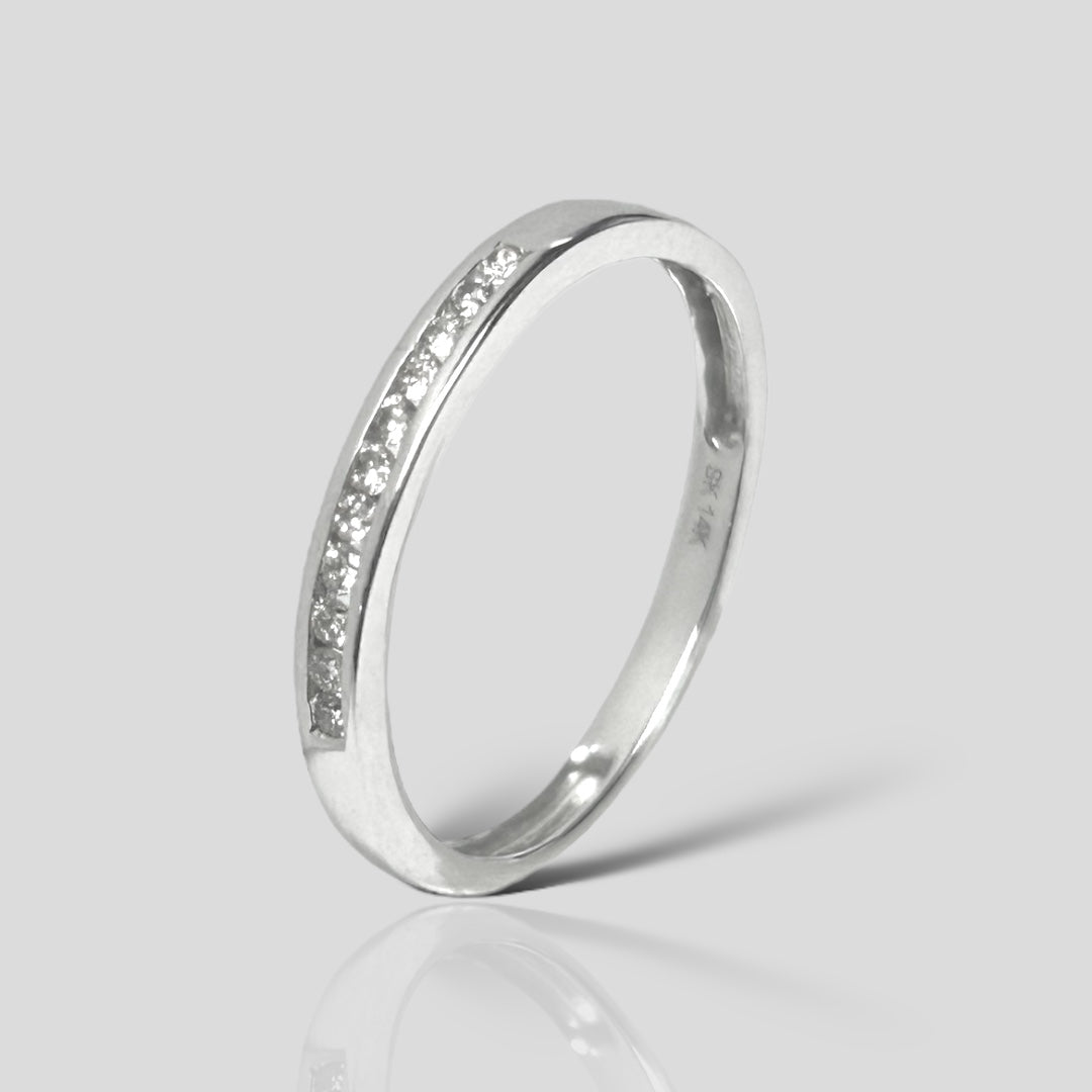 Churumbela Oro Blanco 14K y diamantes .10cts     SKR2530-10