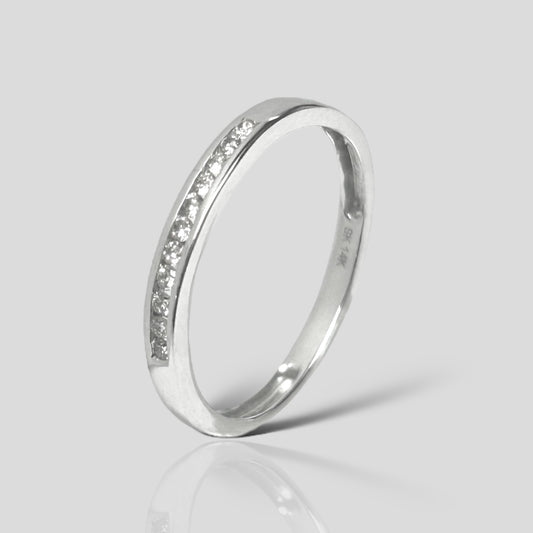Churumbela Oro Blanco 14K y diamantes .10cts     SKR2530-10