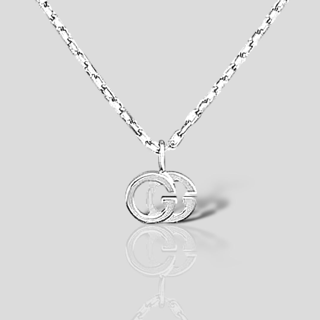 Collar GG Run Oro Blanco 18K Mod:YBB481638002