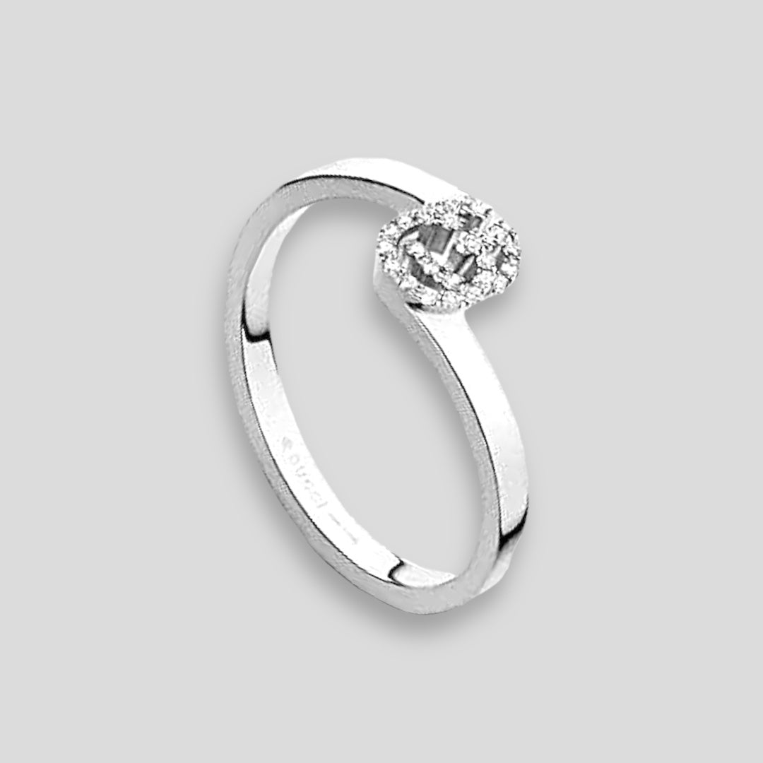 Anillo GG Run 18K y Diamantes Mod:YBC457127003