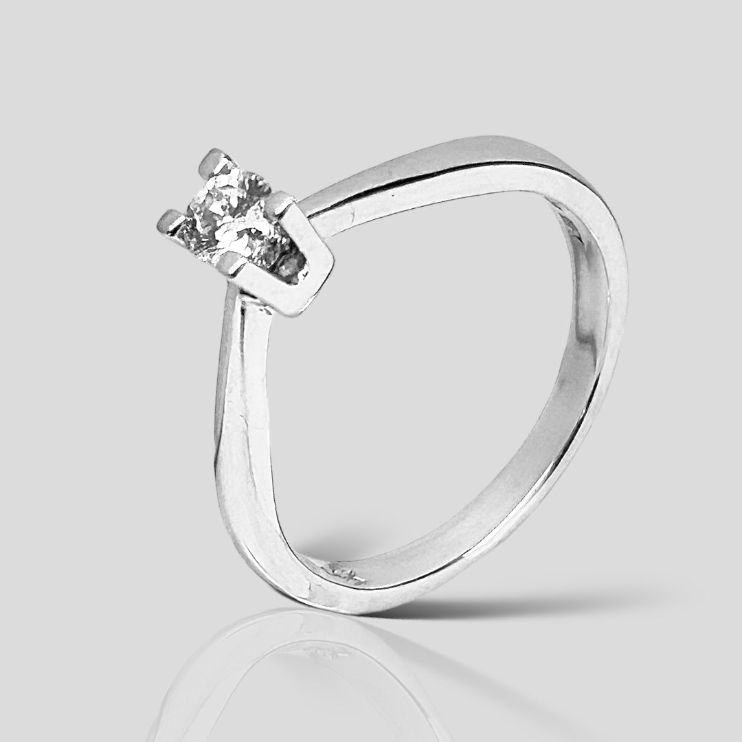 Anillo de Compromiso 14K Br .20ct E-263-B