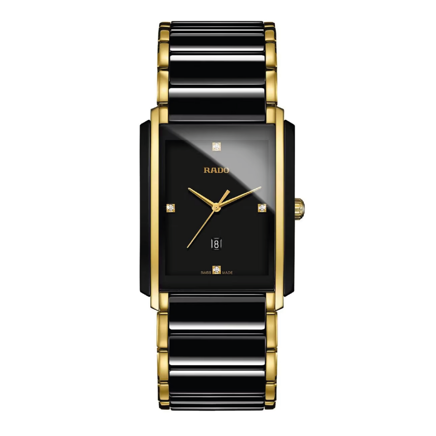Reloj Integral Diamonds Caballero Cerámica Negra. Ref:R20204712