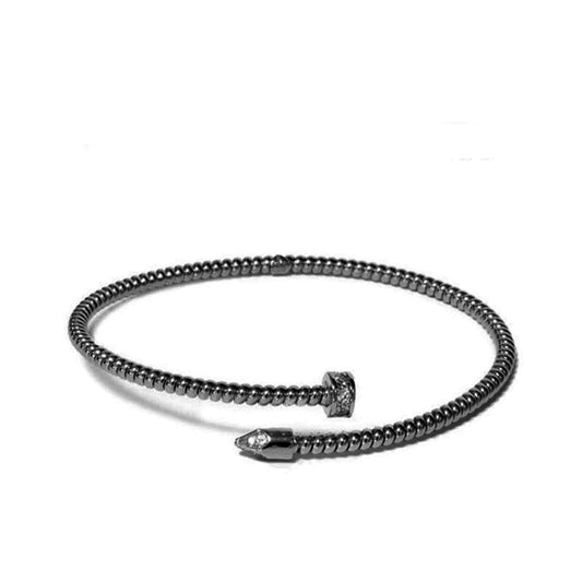 Pulsera Clavo Plata 925 Negra