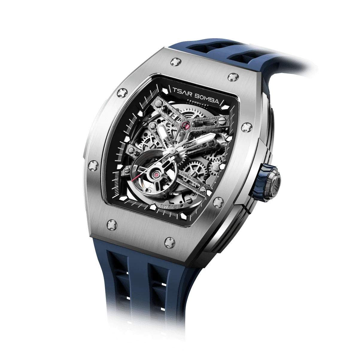 Skeleton Automático Acero Azul TB8228A-01