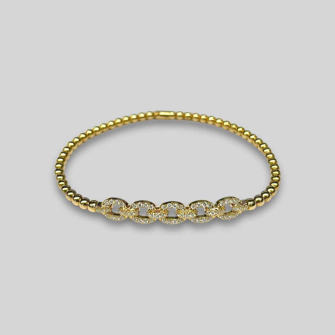 Pulsera 18K y Diamantes.                 Ref: 391-CCMI315-3EL