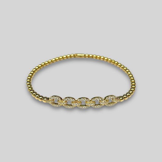 Pulsera 18K y Diamantes.                 Ref: 391-CCMI315-3EL