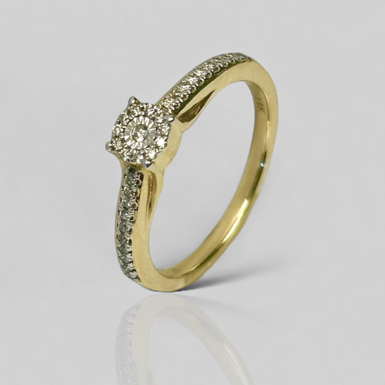 Anillo de Compromiso 14K Br .15ct SKR22501-15