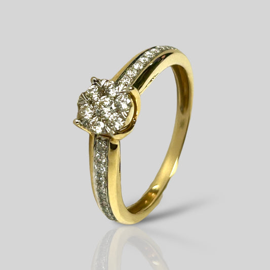 Anillo Compromiso 18K y Br .39ct - 42035RWD8YN