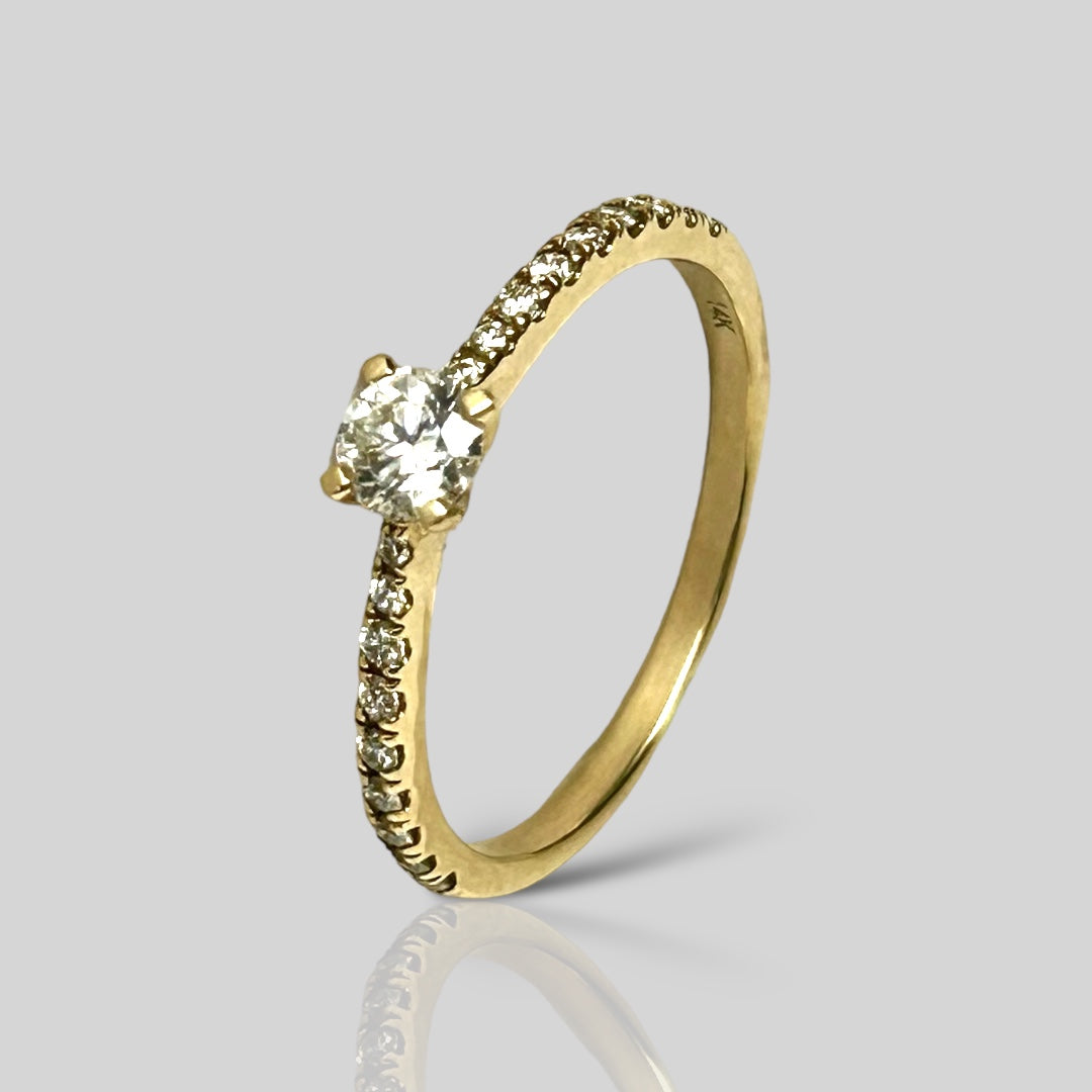 Anillo Compromiso 14K Br .44ct NS15-04879