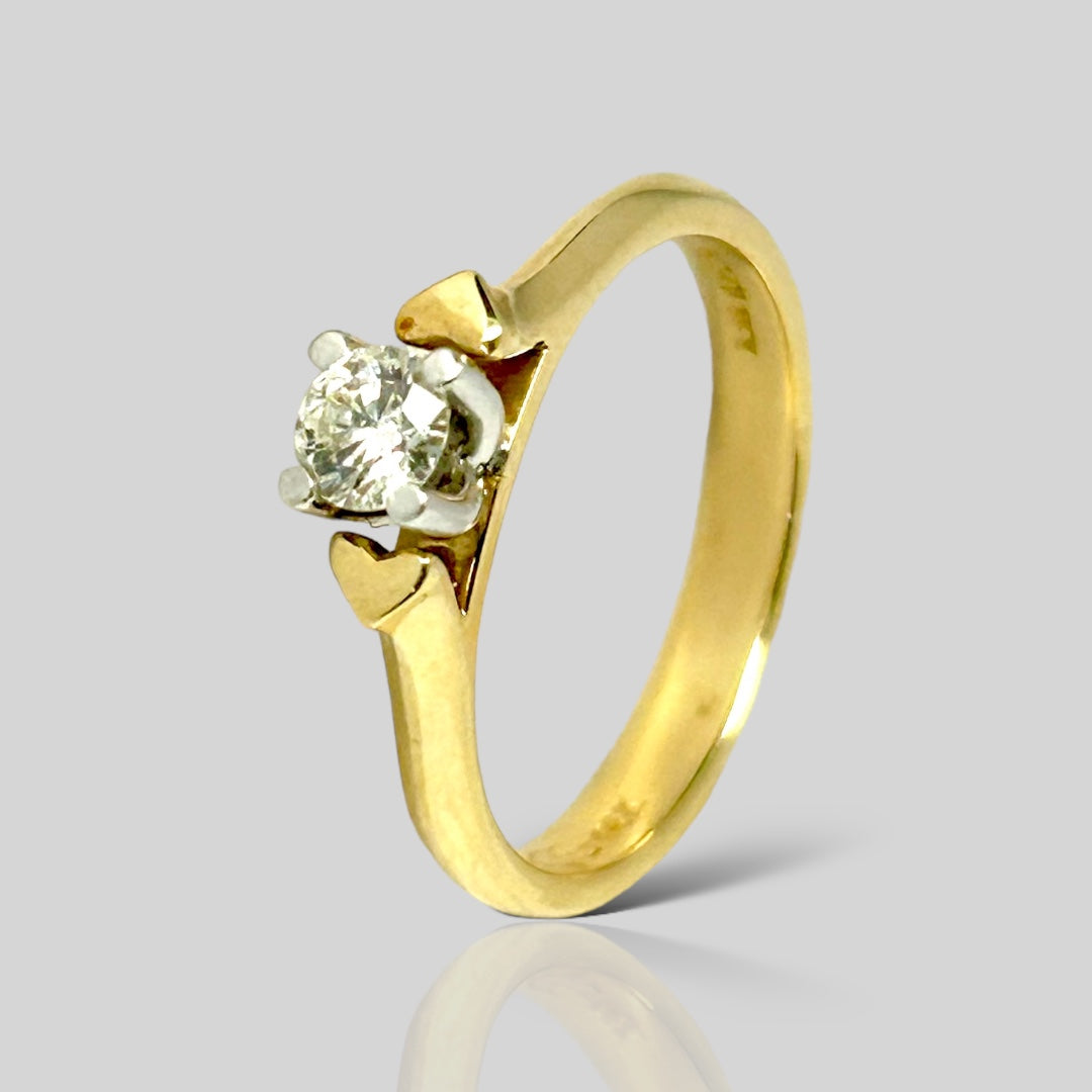 Anillo de Compromiso 14K Br .25cts E-267-AB