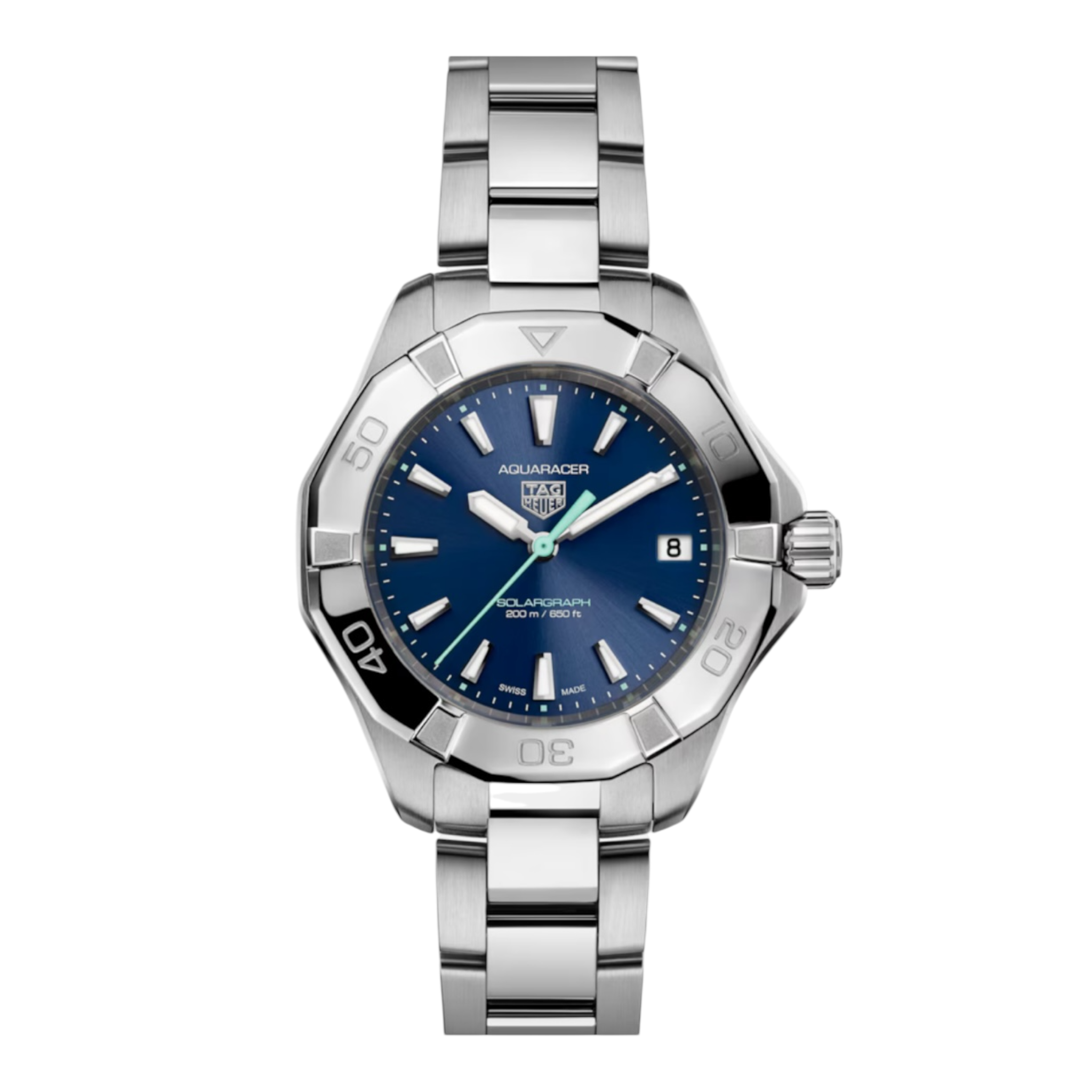 TAG HEUER AQUARACER
PROFESSIONAL 200 SOLARGRAPH
Movimiento solar de cuarzo, 34 mm, Acero
WBP1311.BA0005