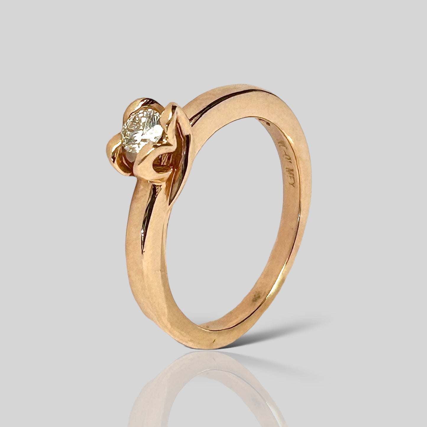 Anillo Compromiso 14K Br .20cts E-256-R