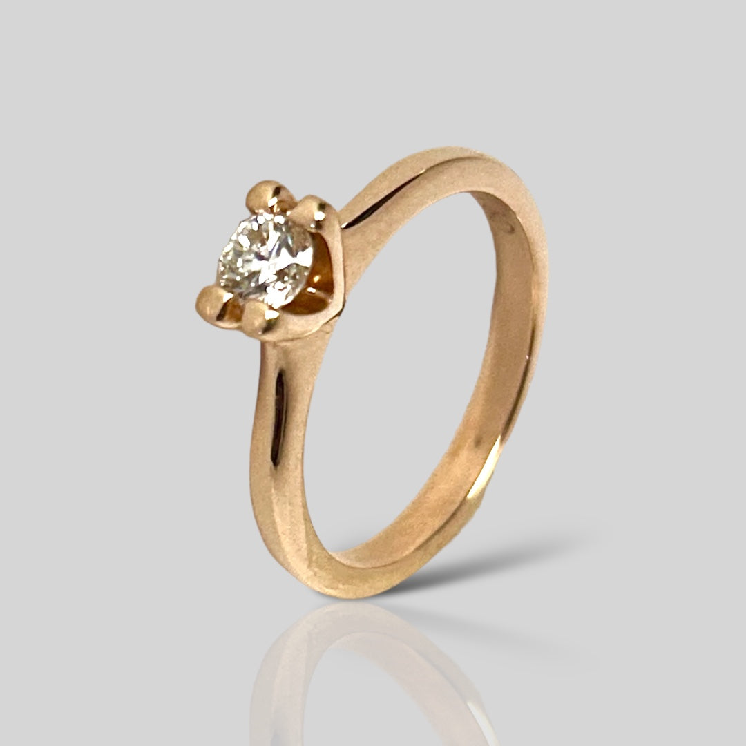 Anillo de Compromiso 14K Br .30cts E-266-30-R