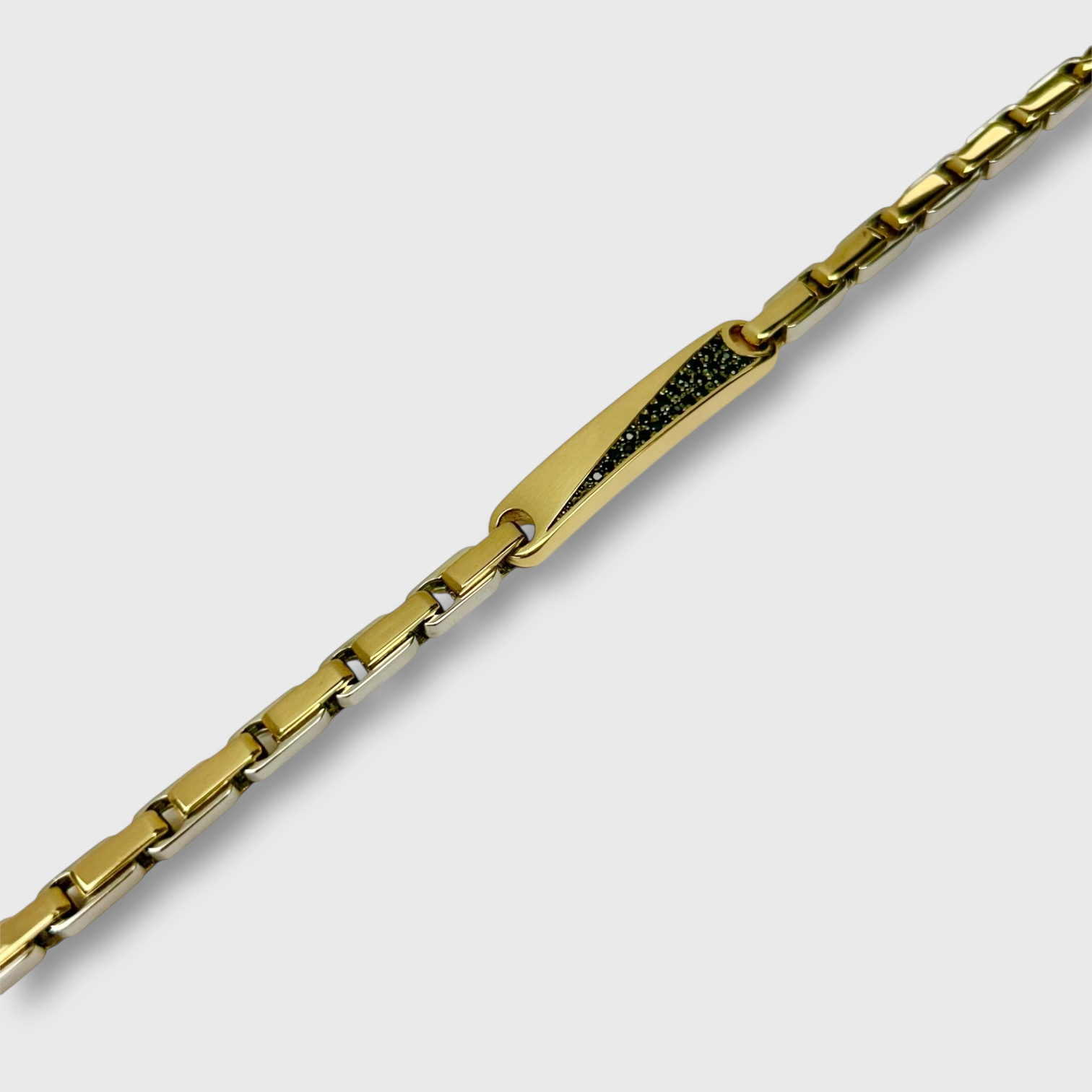 Esclava 14K y Zirconias Negras BM928