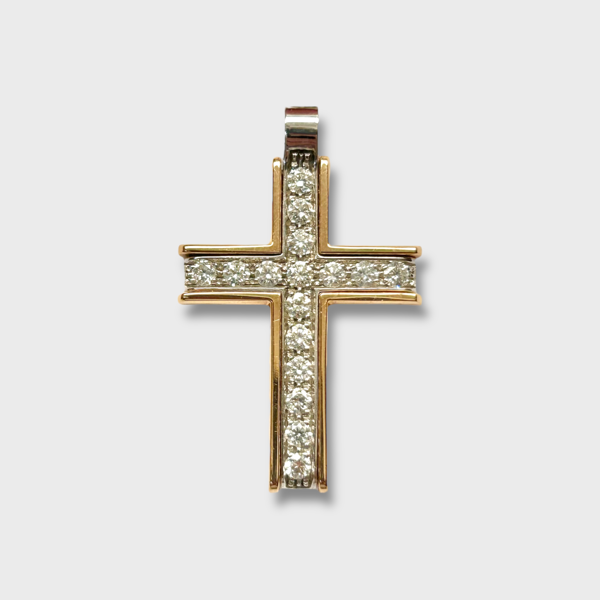 Cruz 18K y Diamantes EC299RB