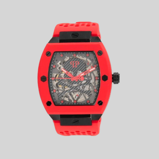 Skelleton 44mm Automático caucho Rojo PWBAA2224