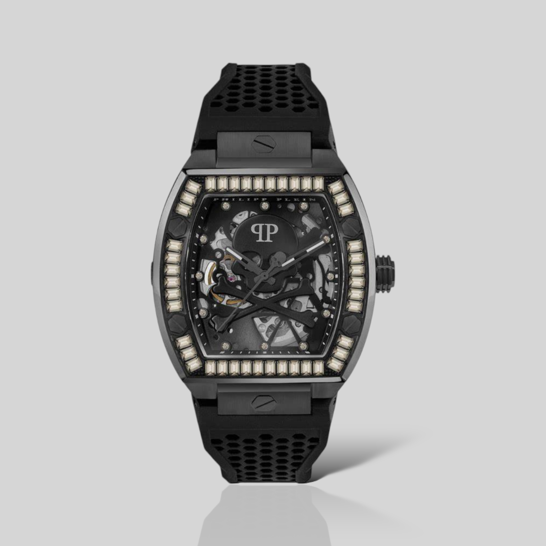 Skeleton 44mm Automático PVD Negro Cristales PWBAA1923