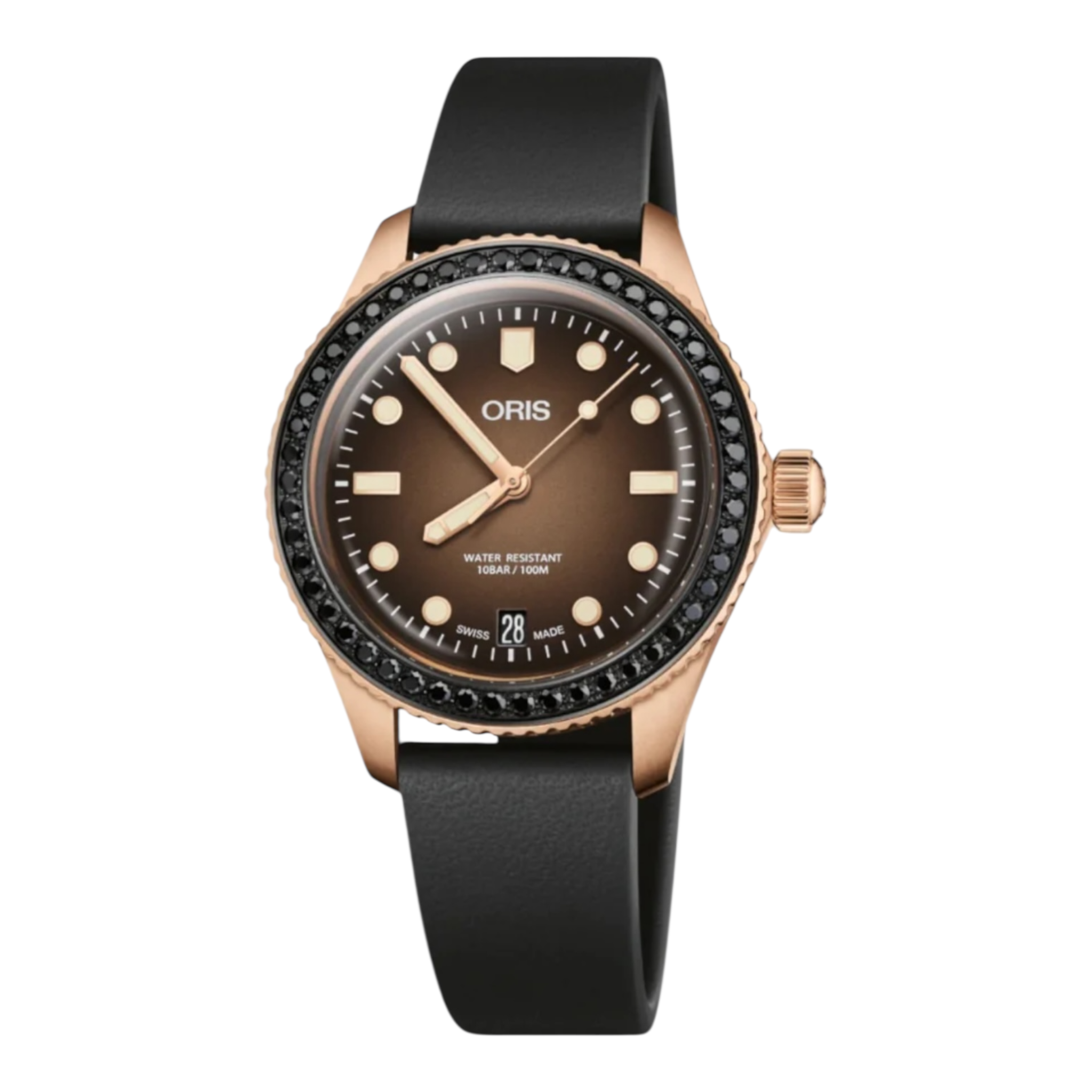 Divers Sixty Five Bronze Bisel Diamantes Negros 36mm 73377473986