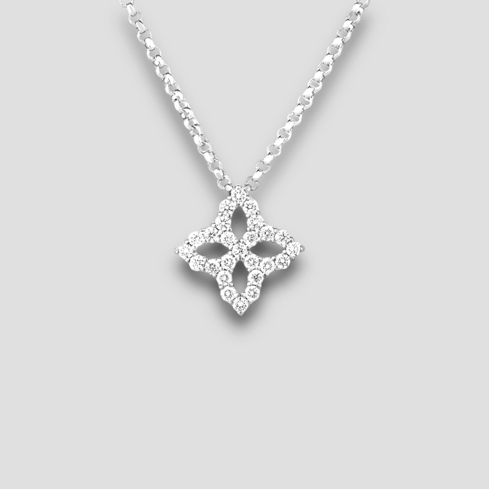 Collar Oro Blanco 18k y diamantes. Ref:8882348AW18X