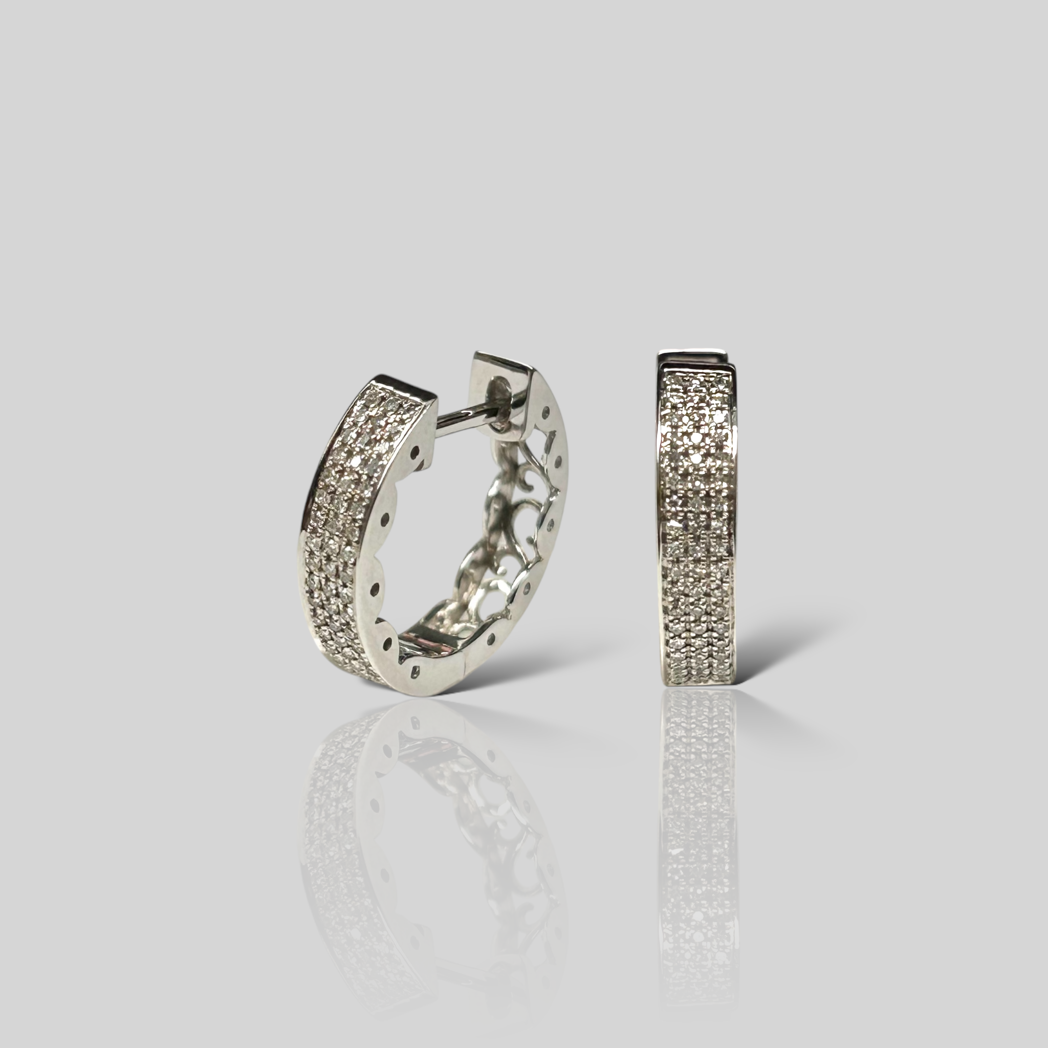 Arracadas 14K y diamantes. Mod:10480E-B
