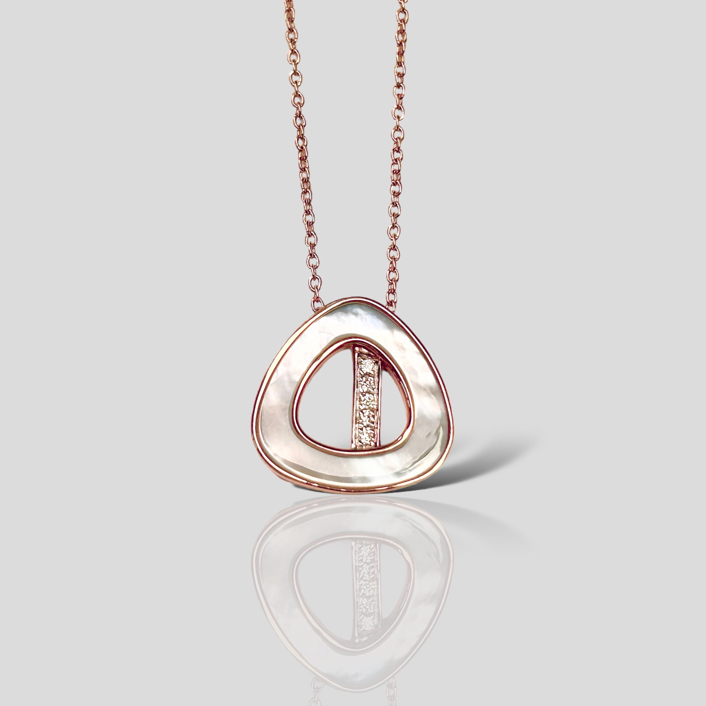 Collar 18k diamantes y madreperla 451738