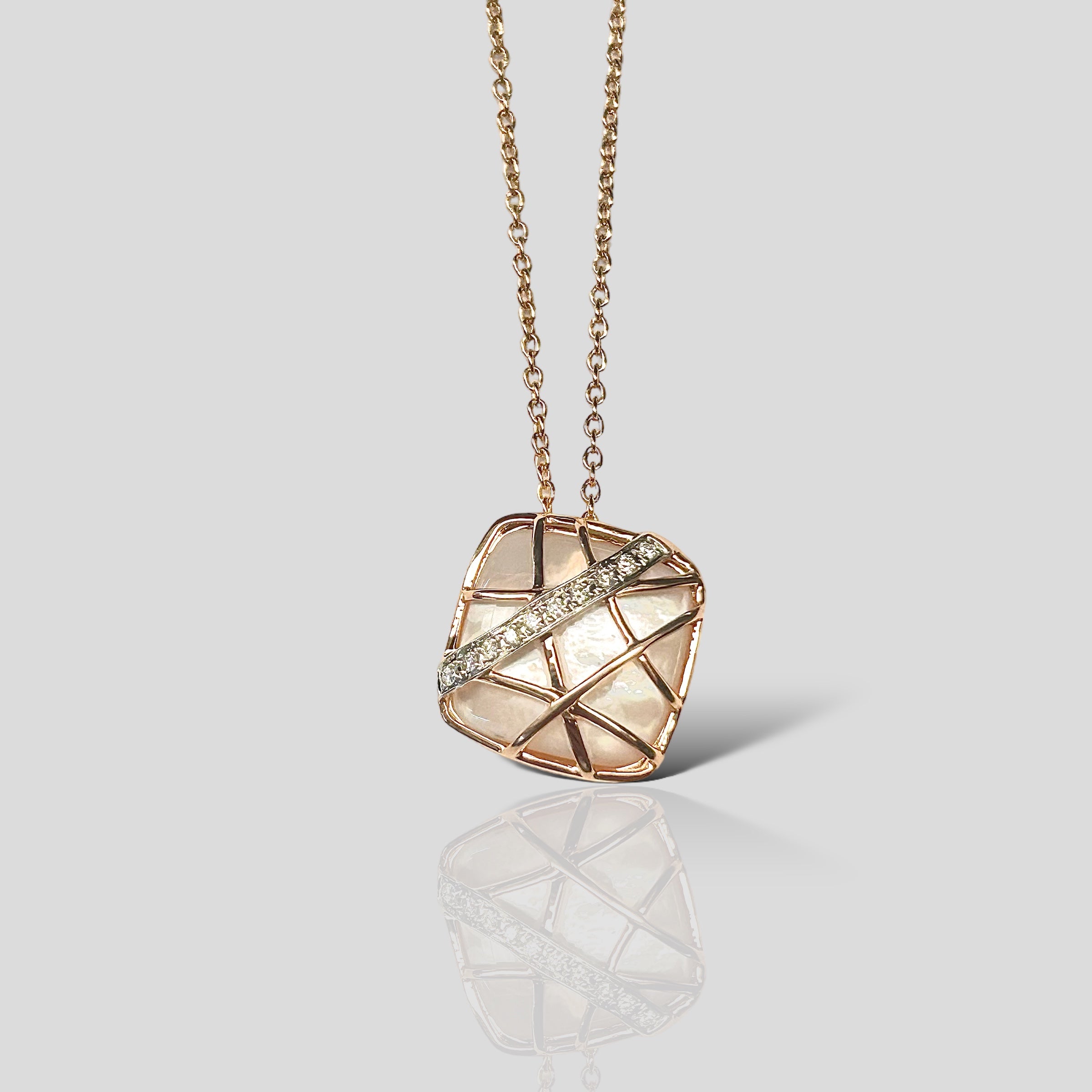 Collar 18k diamantes y madreperla 451645