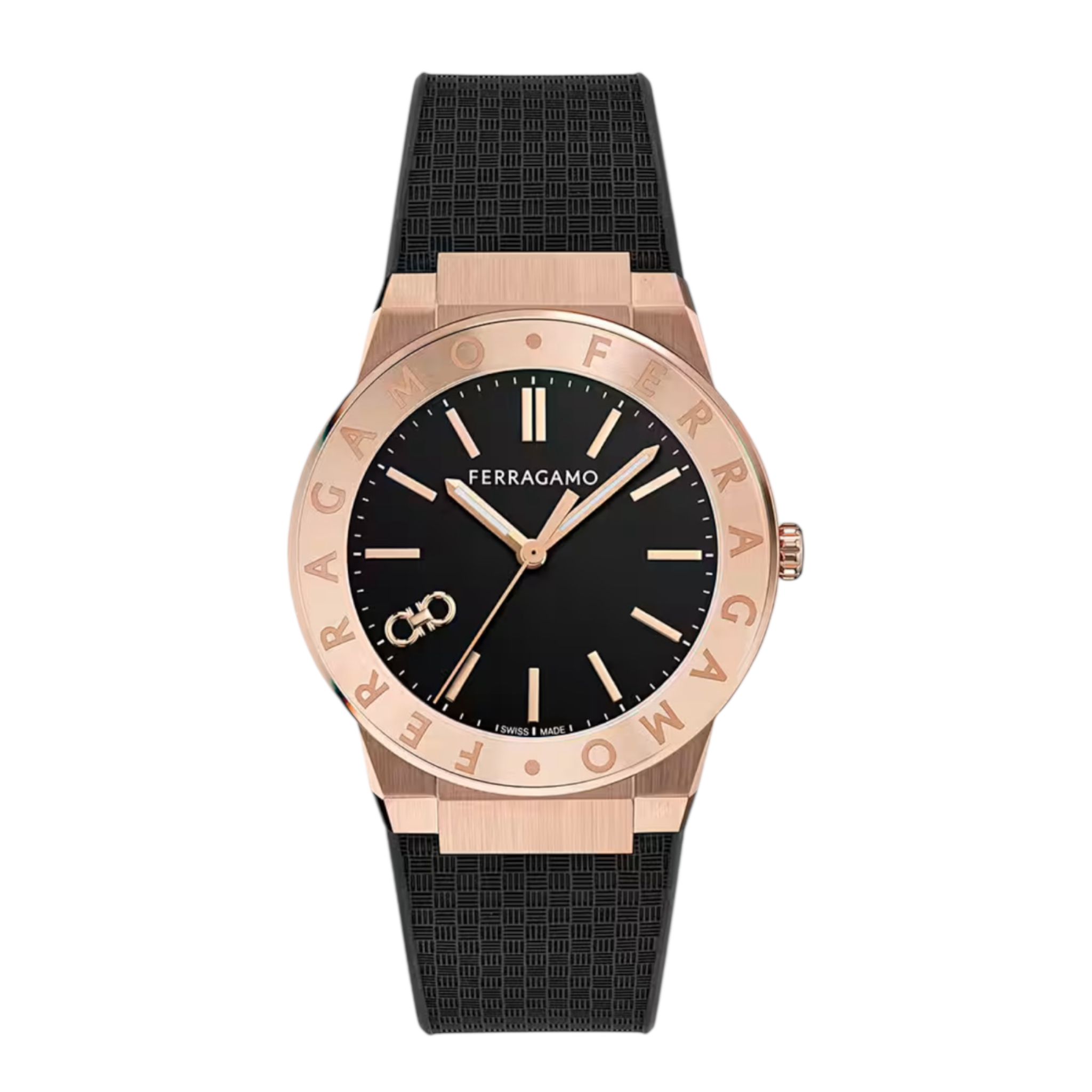 Reloj Saphire 41mm IP Rosa y caucho. SFNT00325