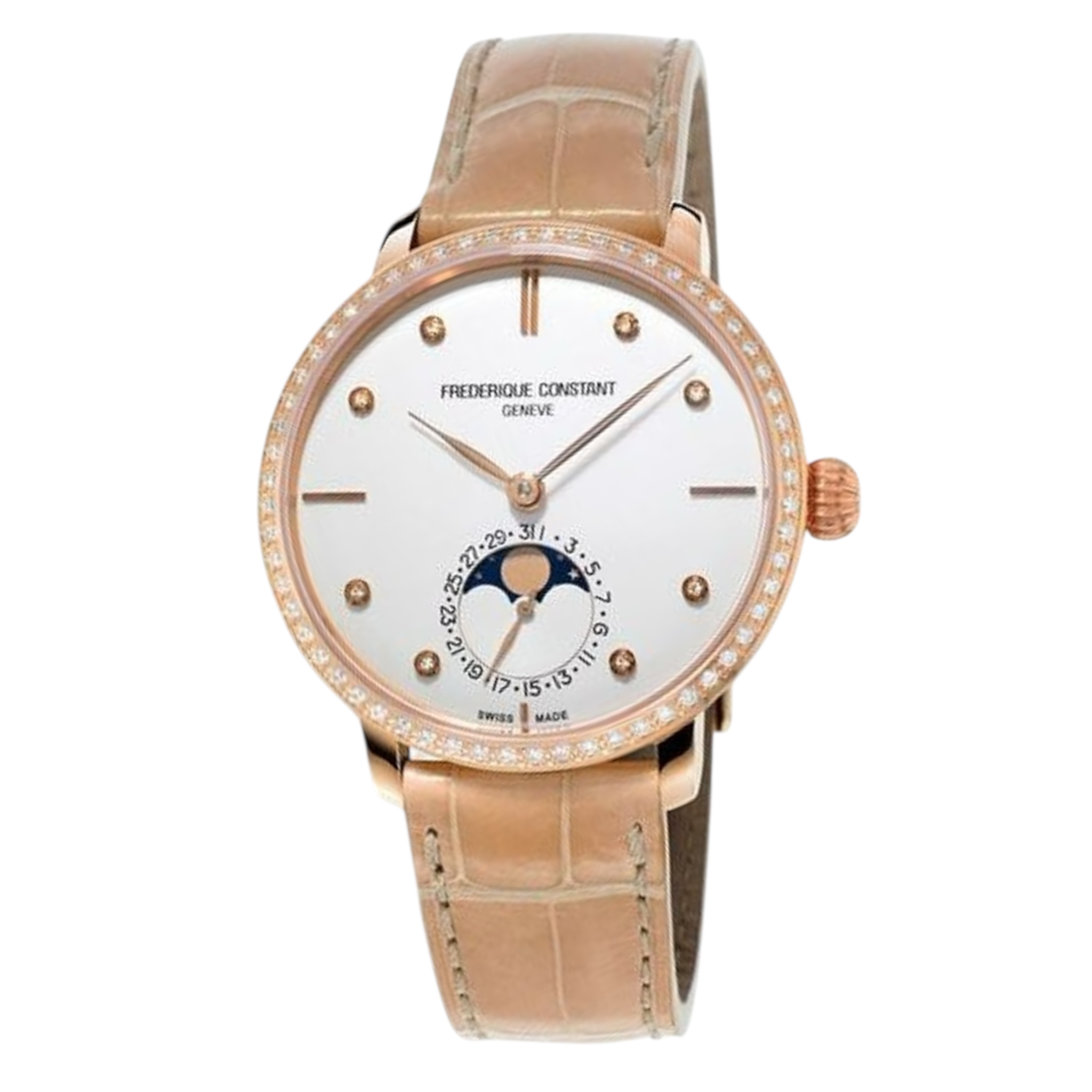 Reloj Slim Oro Rosa 18K y Diamantes FC-703VD3SD4