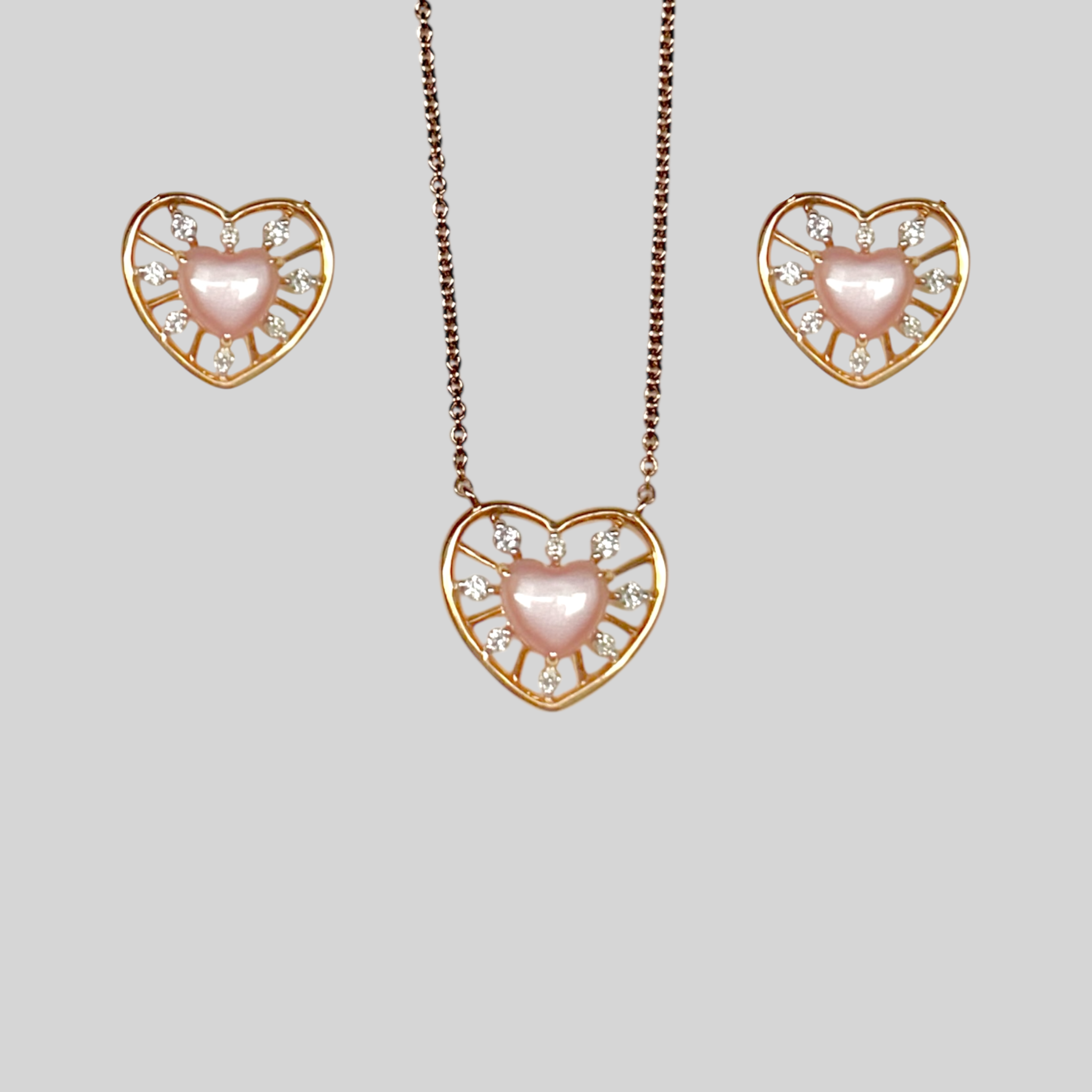 Juego 14K, Madreperla y Diamantes ASP32