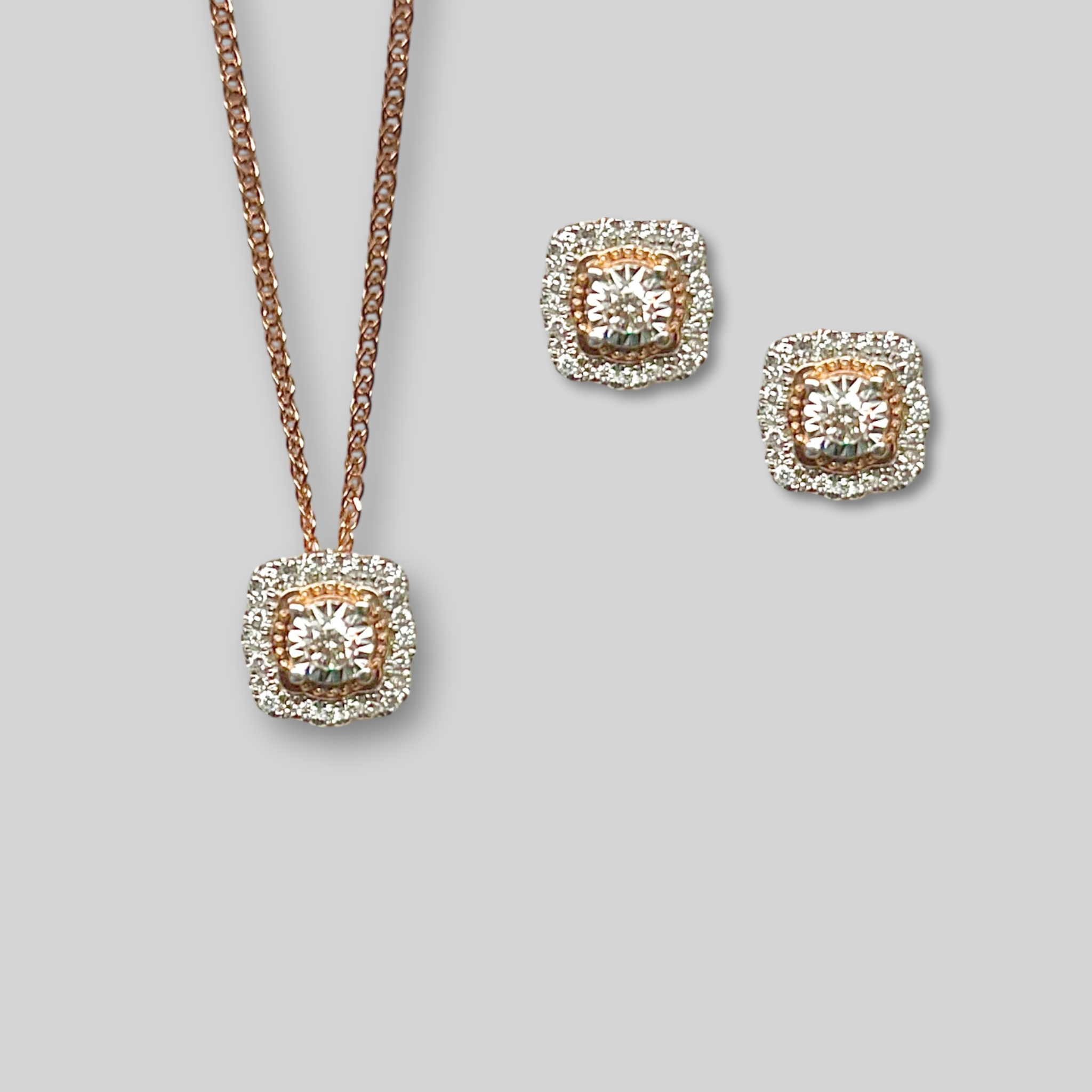 Juego 14K y Diamantes ASP33