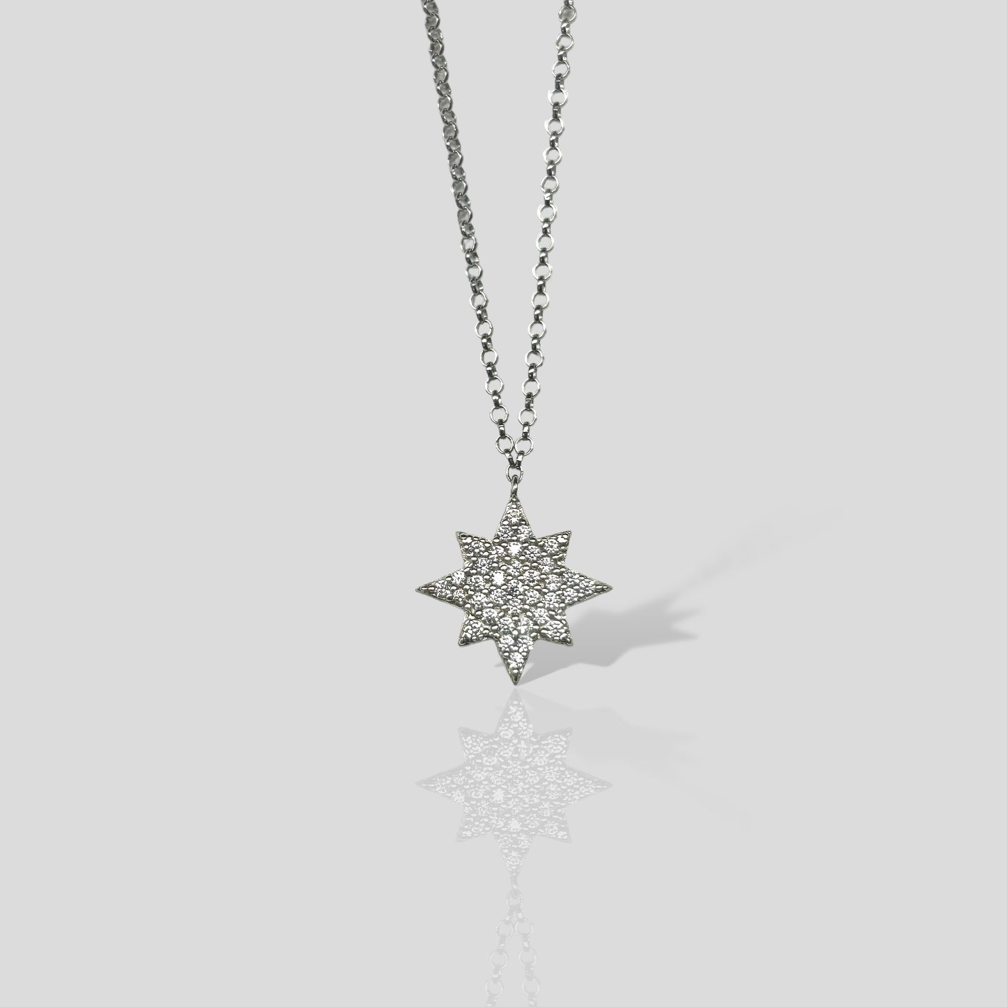 Collar Star Plata925 y Zirconias Mod: AL-DIJ-ST-B