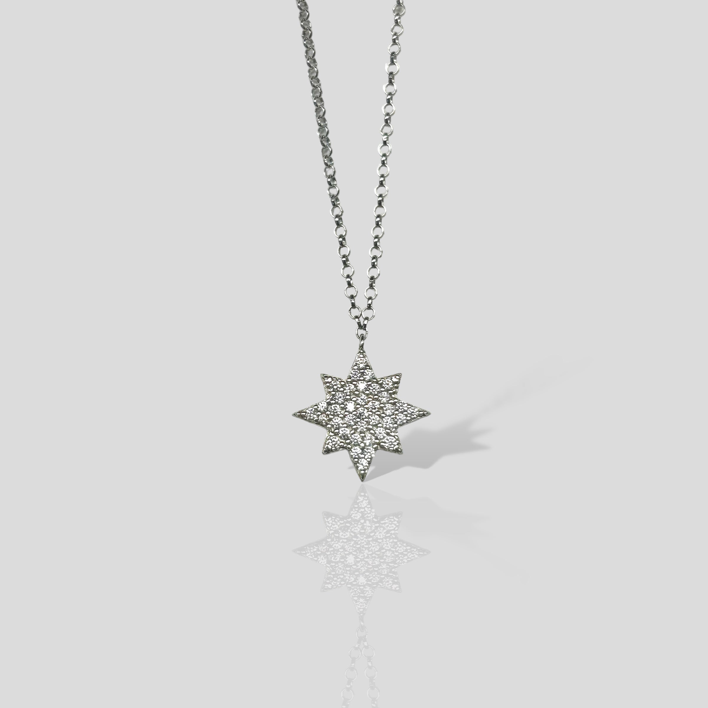 Collar Star Plata925 y Zirconias Mod: AL-DIJ-ST-B