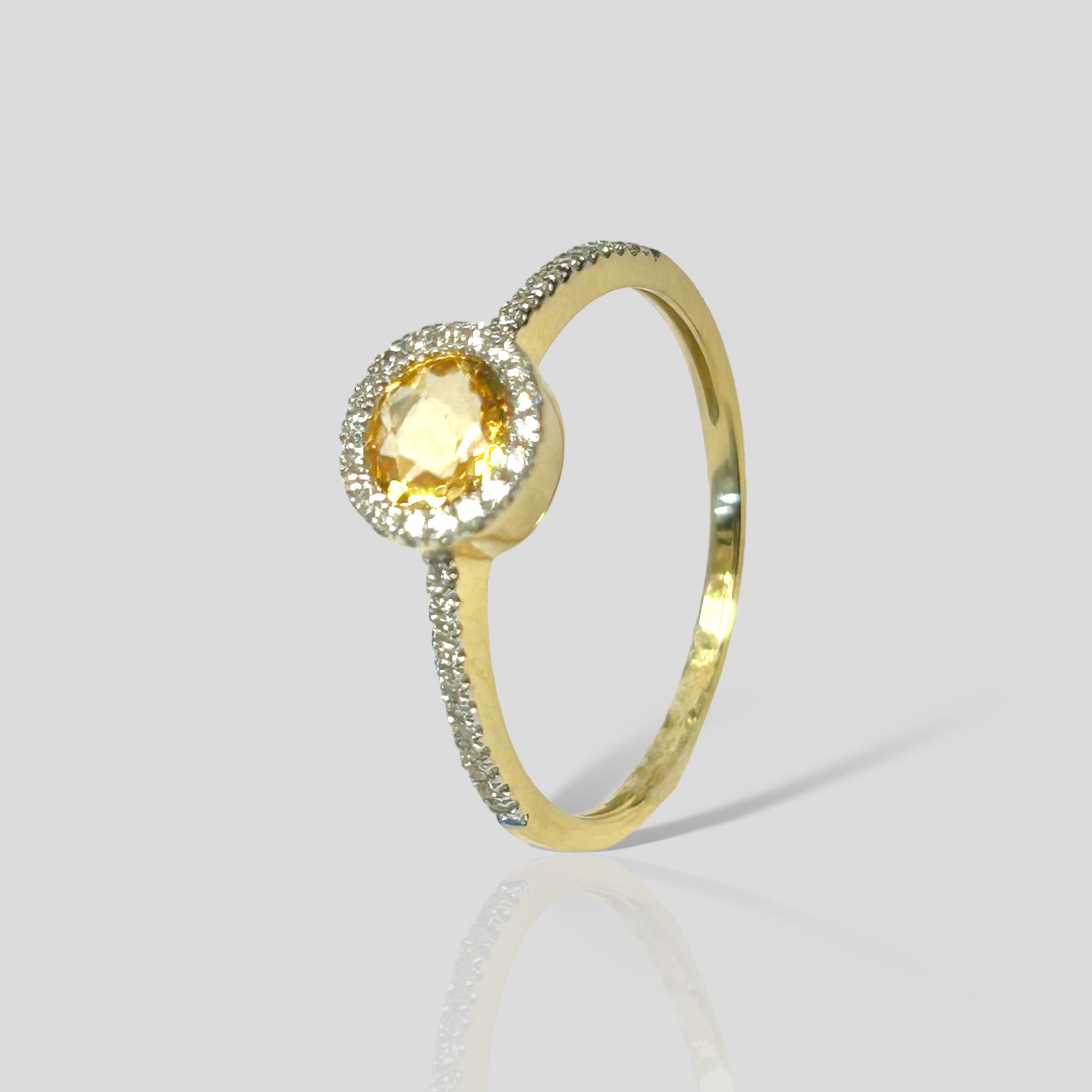 Anillo 18K, Citrina y Diamantes 116680CT8YT