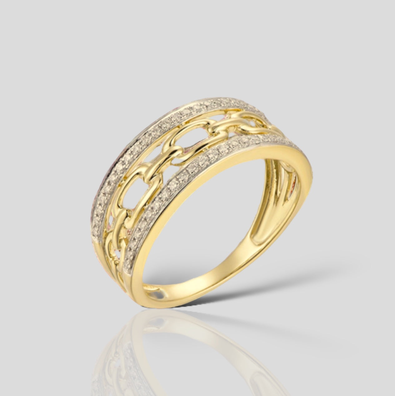 Anillo Oro Amarillo 18K Brillantes 421040WD8YN