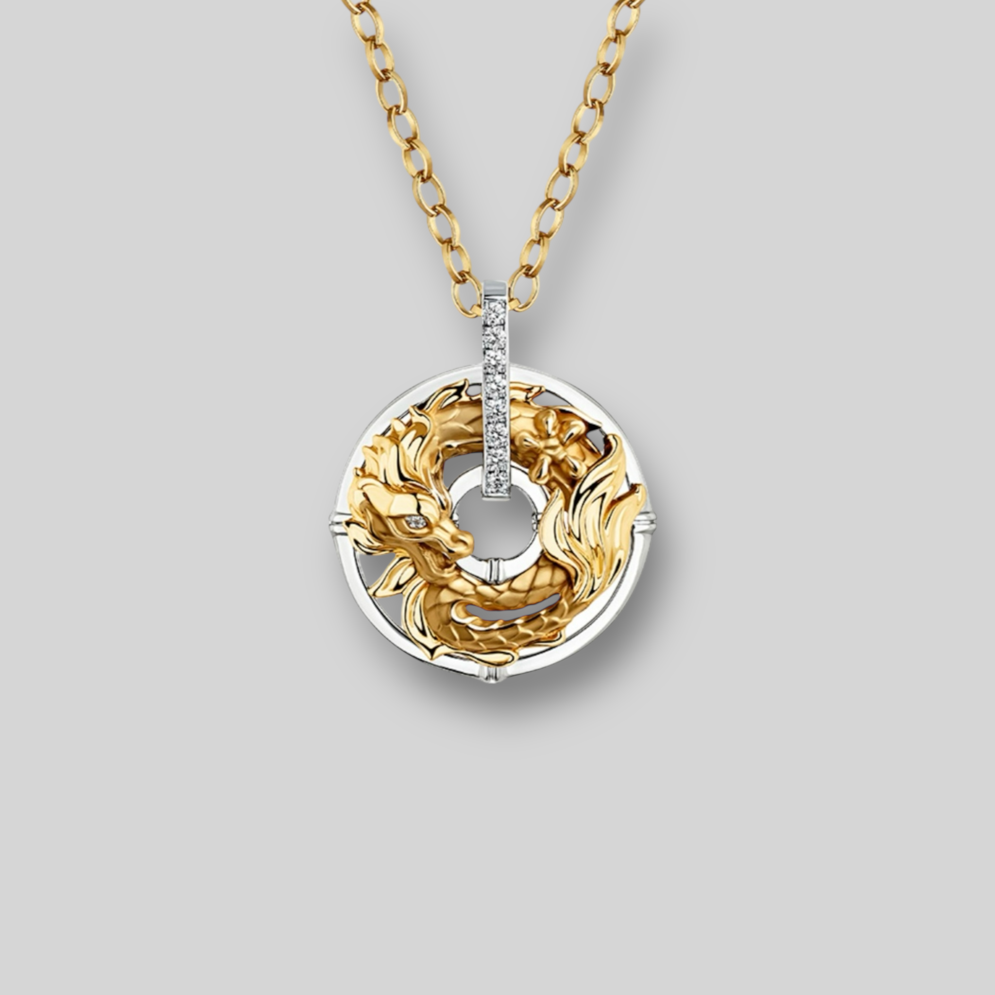 Collar Círculo de Fuego 18K y Diamantes Mod:0110.3