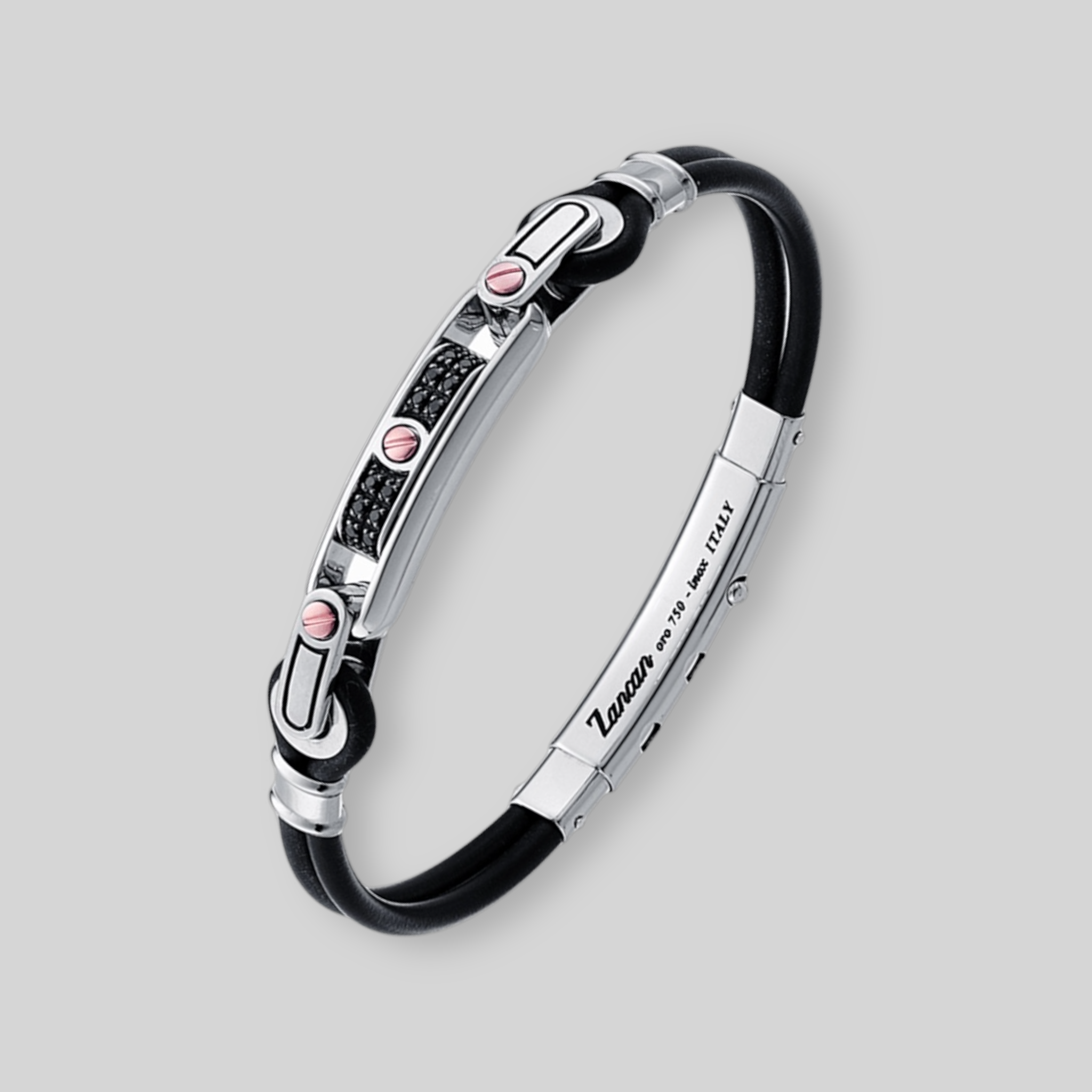 Pulsera Plata y Spinela Negra EXB274R-N