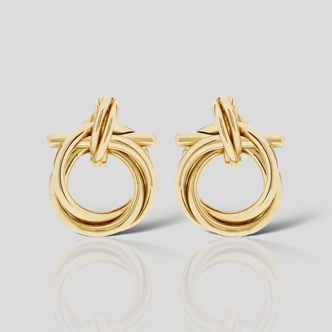 Aretes Gancini  Trenzados Gold 751618