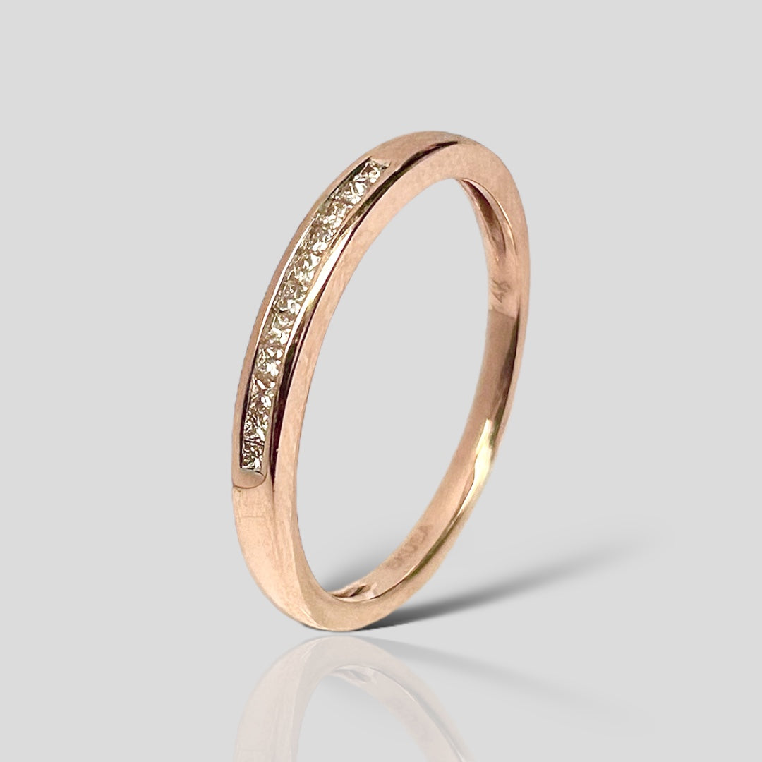 Churumbela Oro Rosa 14K y diamantes .10cts SK107075