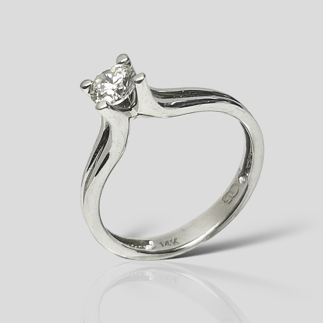 Anillo Compromiso 14K Br .44ct  E-160-B