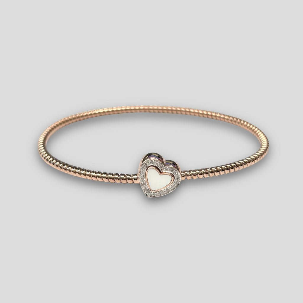 Pulsera Oro Rosa 18K, diamantes y madreperla Ref:442127