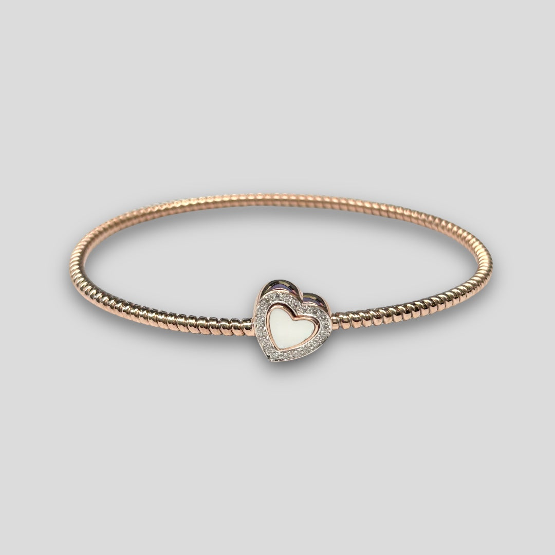 Pulsera Oro Rosa 18K, diamantes y madreperla Ref:442127