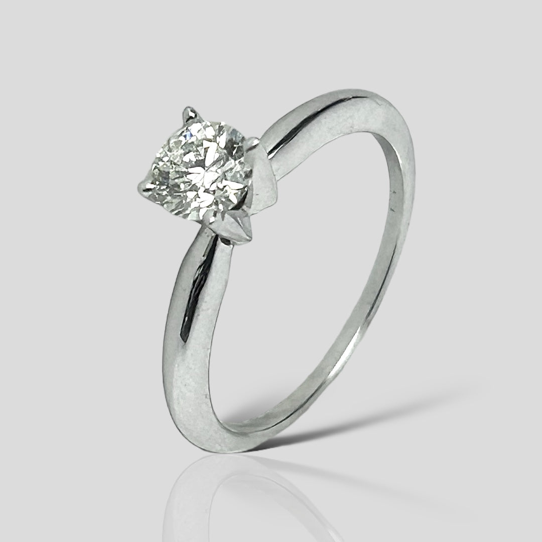 Anillo Compromiso 14K y Br.50ct B2089B-50