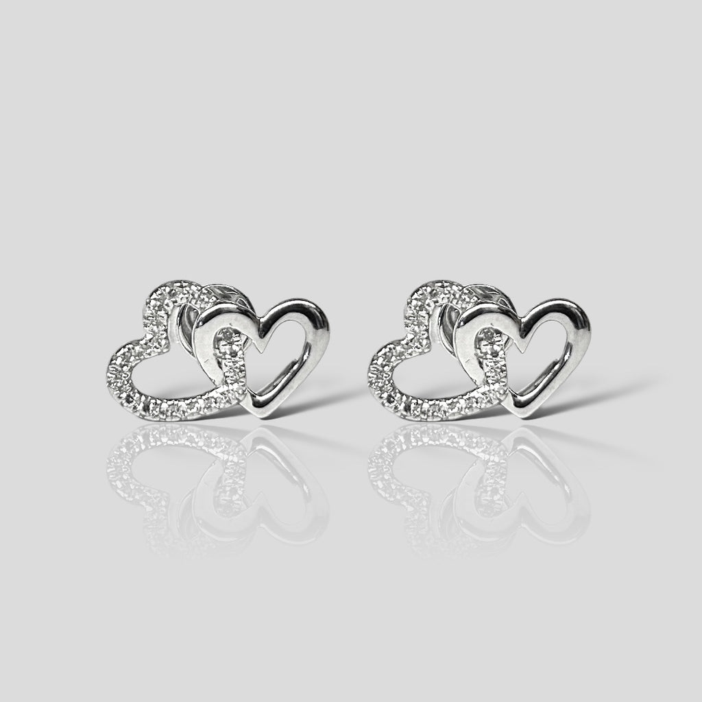 Aretes Oro Blanco 14K y diamantes 18755WWD4WT