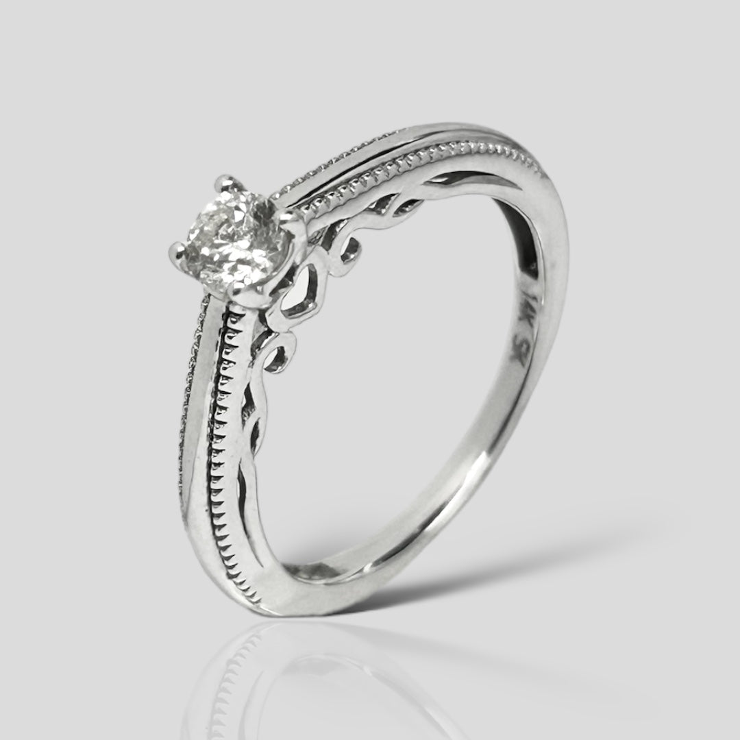 Anillo de Compromiso 14K Br.25ct SKR22602-25