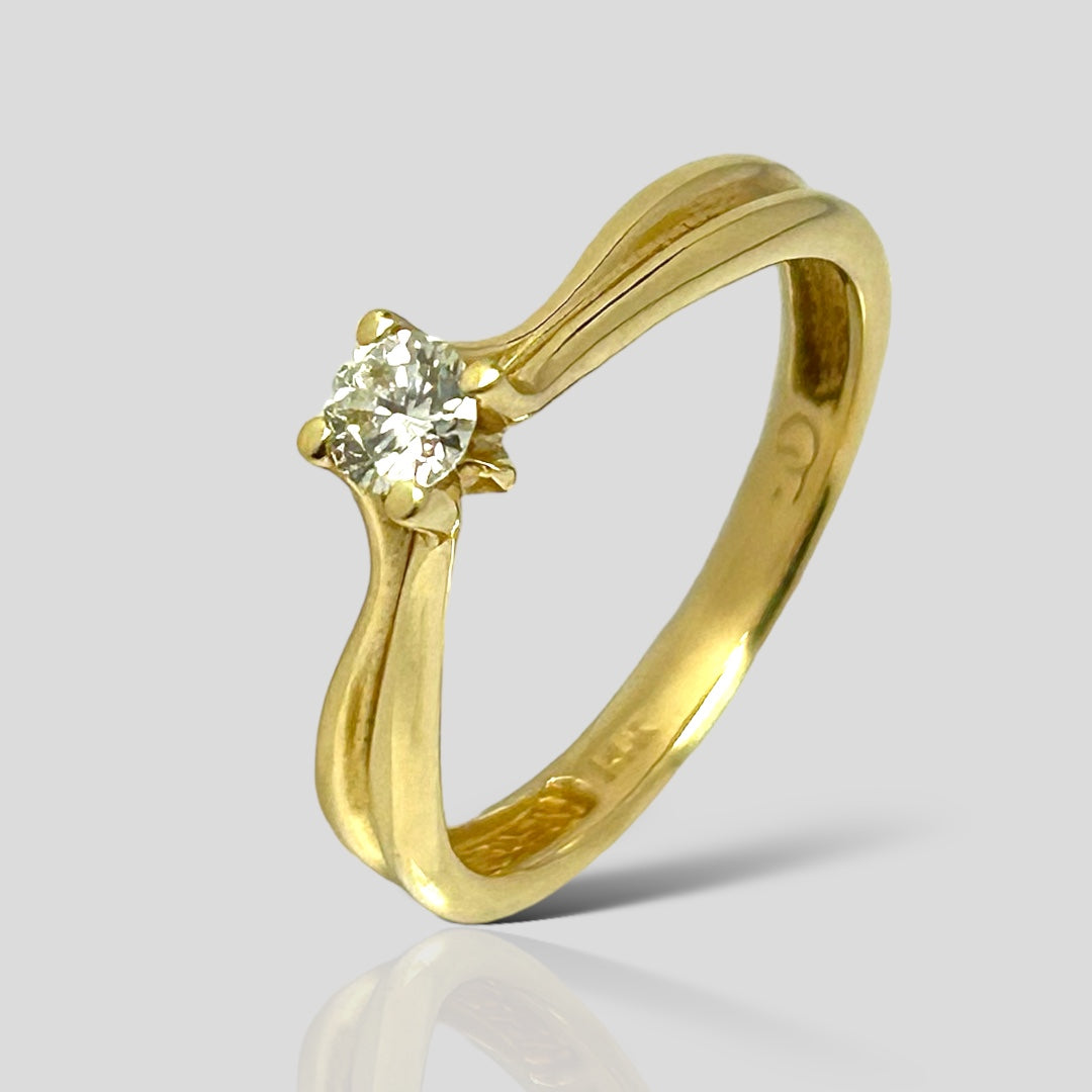 Anillo de Compromiso 14K     Br .20ct E-106-A