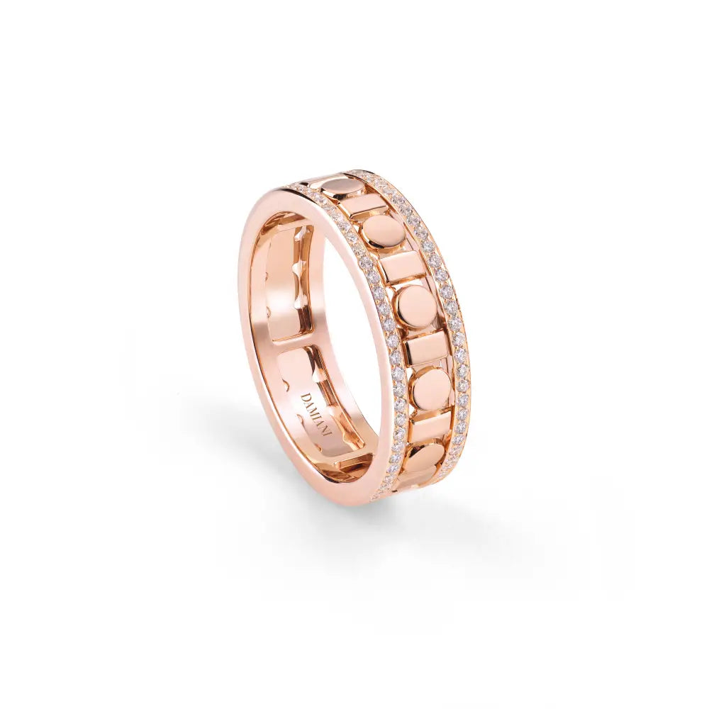 Anillo Reel Oro Rosa 18K y Diamantes 20093136