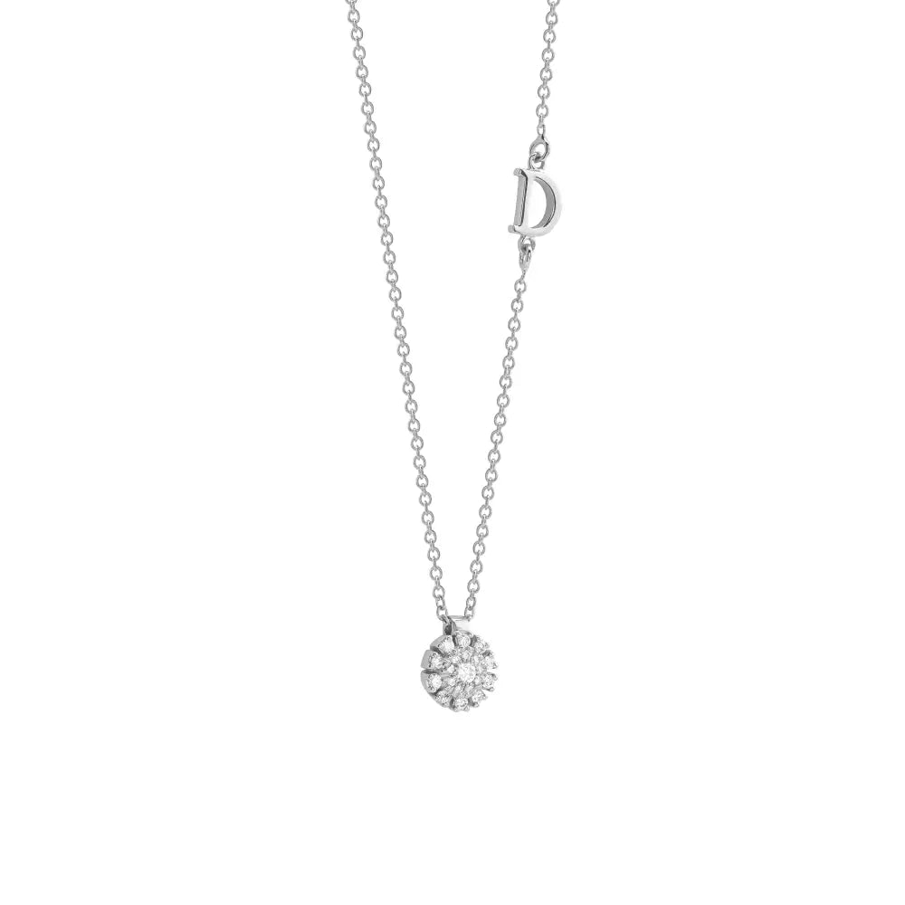 Collar Margherita Oro Blanco 18K y Diamantes 20074583