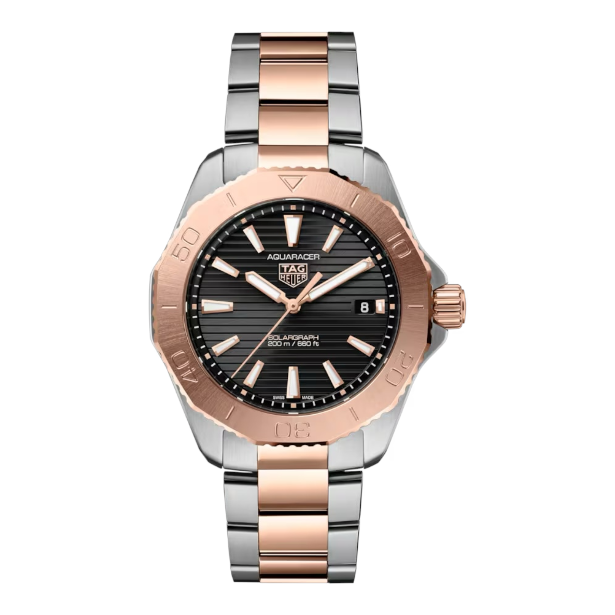 TAG HEUER AQUARACER PROFESSIONAL 200 SOLARGRAPH
Movimiento solar de cuarzo, 40 mm, Acero
WBP1121.BB0003